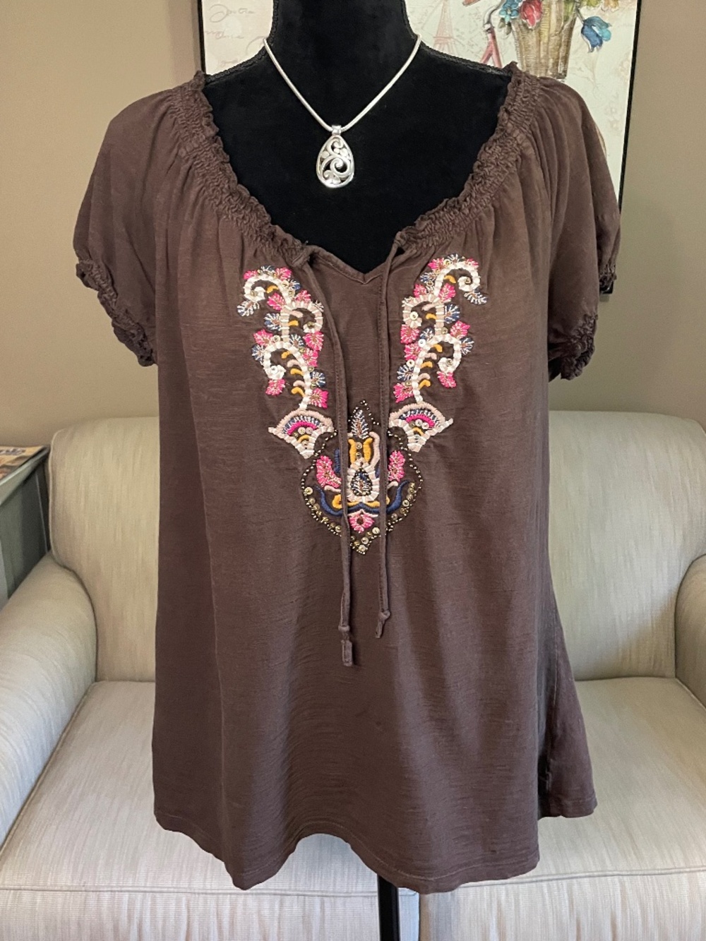 Style&co., women's 100% cotton top, sz M